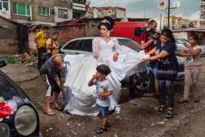 Uma noiva em um casamento cigano