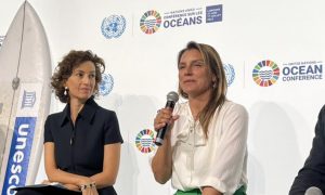Maya Gabeira Unesco mudança climática Oceano Lisboa Conferência ONU Oceanos