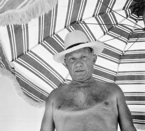 Leilão fotografia Pablo Picasso sob um guarda-sol Dora Maar