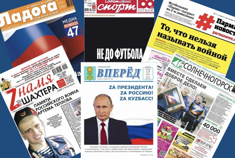 Guerra jornais Rússia imprensa