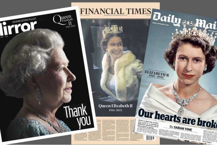 Rainha Elizabeth morte jornais