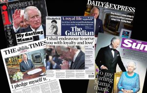 rei Charles III Rainha Elizabeth morte jornais imprensa britânica