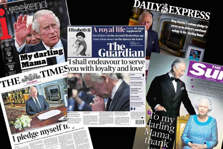 rei Charles III Rainha Elizabeth morte jornais imprensa britânica