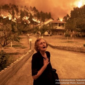 Mudança climática prêmio de fotografia Grécia incêndio florestal