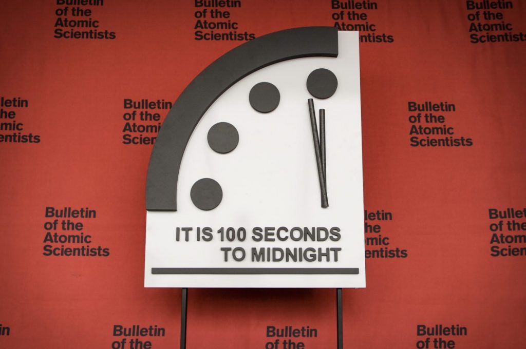Relógio do Apocalipse Juízo Final Doomsday Clock