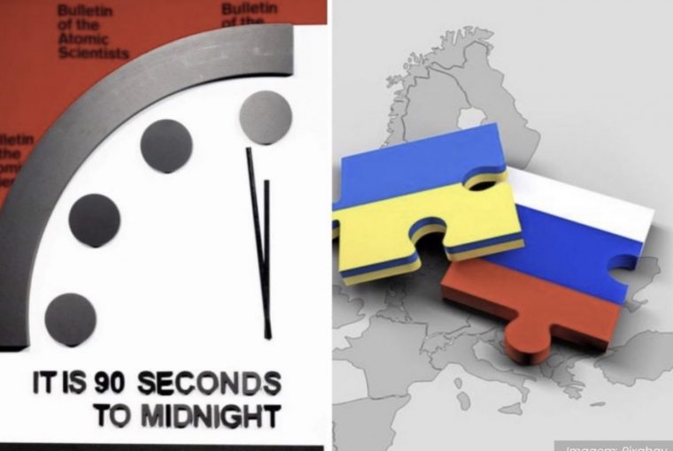 Relógio Apocalipse 1 ano guerra Ucrânia