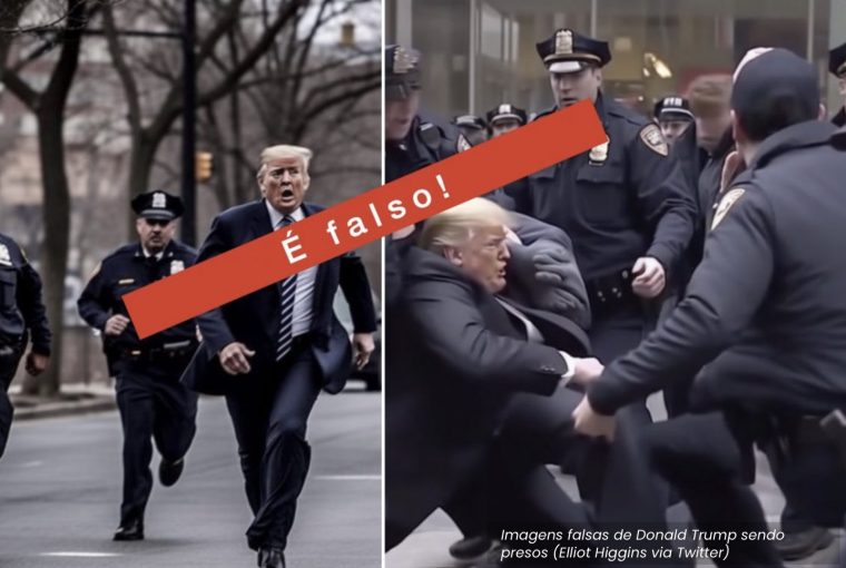 Imagens falsas deepfake Donald Trump preso