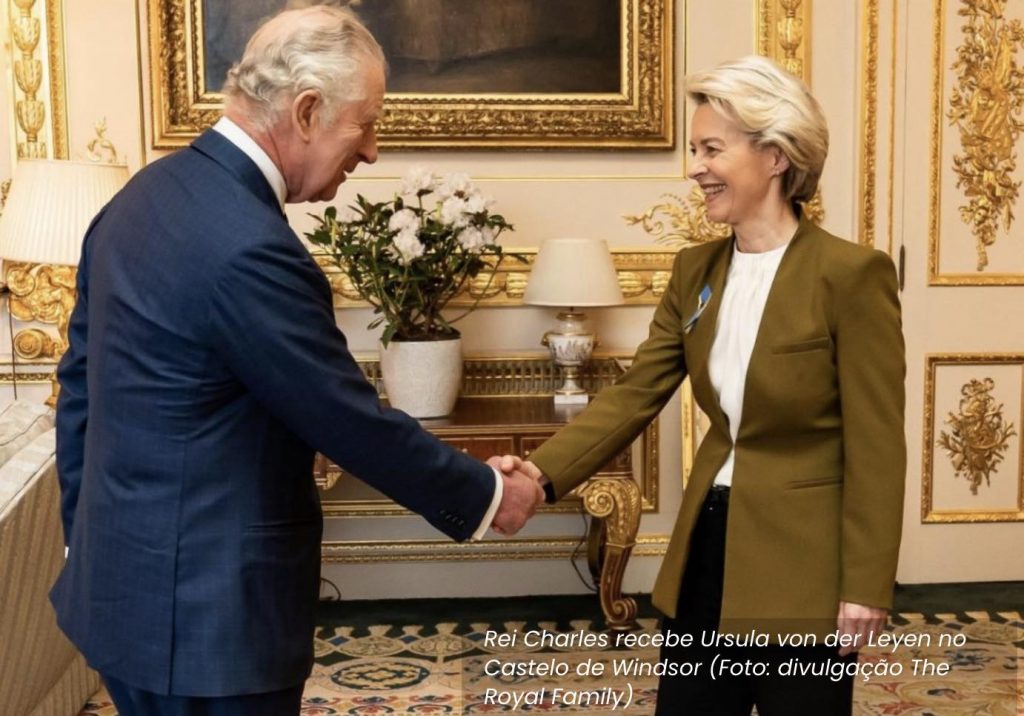 Rei Charles Ursula von der Leyen União Europeia Castelo de Windsor crise realeza coroação