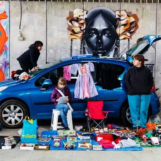 Família de classe média em Bristol, fotografada pelo britânico Martin Parr