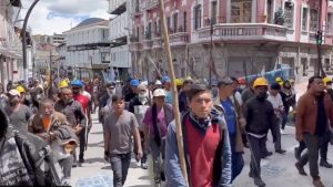 Jornalistas agredidos protestos Equador