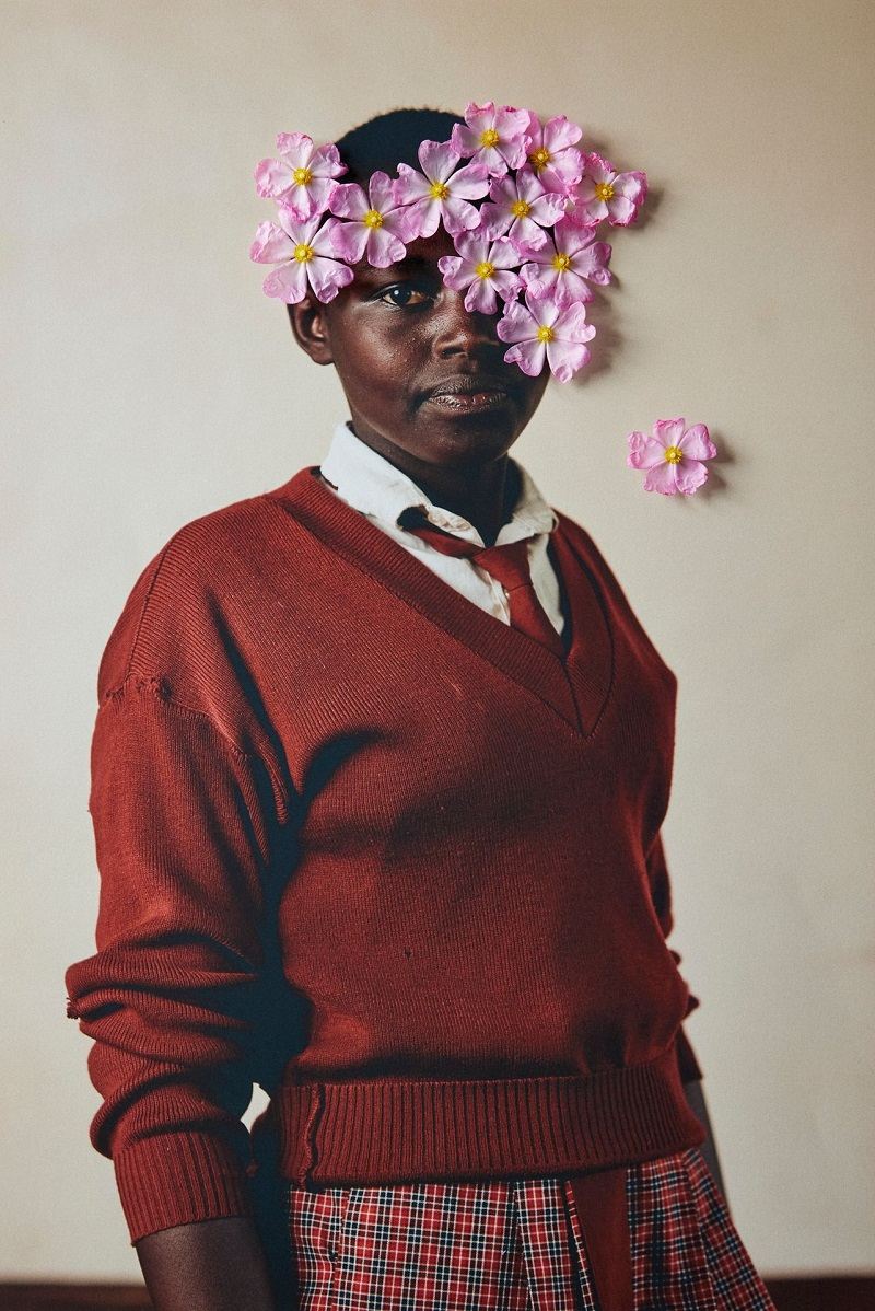 menina flores rosas prêmio de fotografia África do Sul