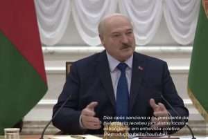 Aleksander Lukashenko presidente da Bielorrússia sancionou lei permitindo banir imprensa estrangeira do país