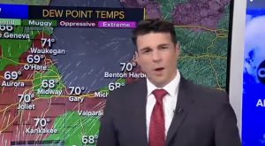 Apresentador meteorologista TV EUA viraliza touchscreen