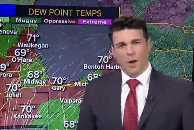 Apresentador meteorologista TV EUA viraliza touchscreen