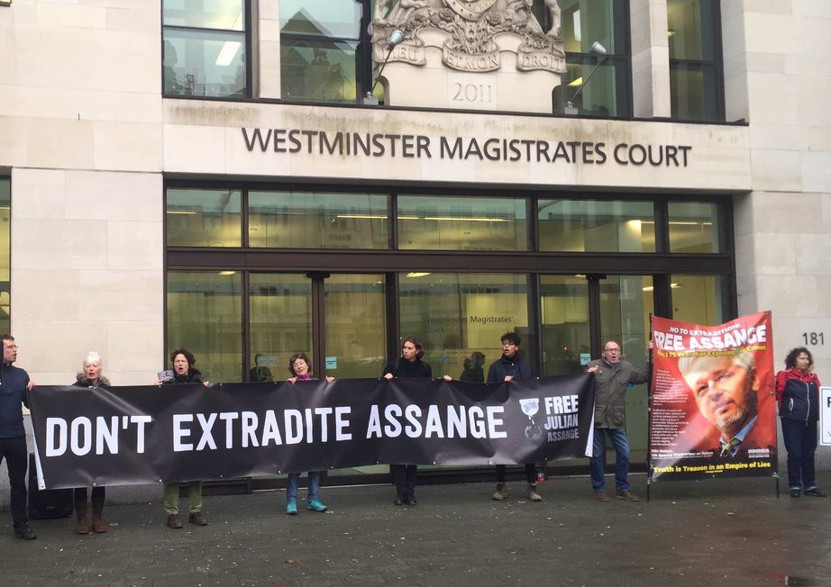 Julian Assange defesa Wikileaks extradição Reino Unido EUA