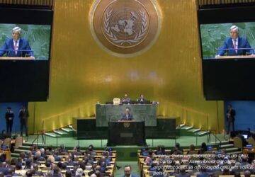 António Guterres, Secretárlo-Geral da ONU, discursa na 78ª Assembleia Geral da organização, cuja aprovação caiu em vários países