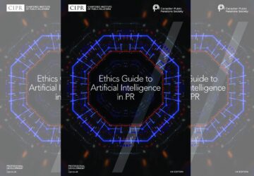 Capa do código de ética para uso da inteligência artificial em relações públicas criado pelo CIPR do Reino Unido