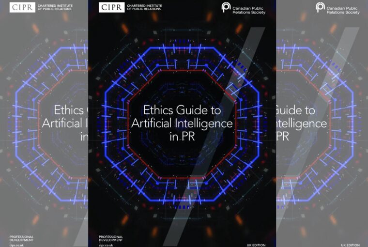 Capa do código de ética para uso da inteligência artificial em relações públicas criado pelo CIPR do Reino Unido