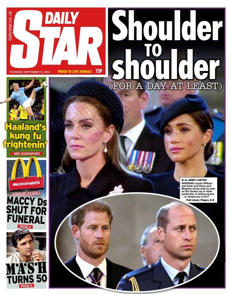 Daily Star fila velório rainha Elizabeth rei Charles monarquia Londres Reino Unido