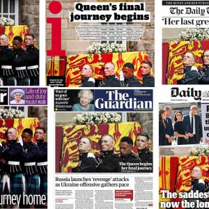 Rainha Elizabeth cortejo fúnebre na Escócia na mídia britânica