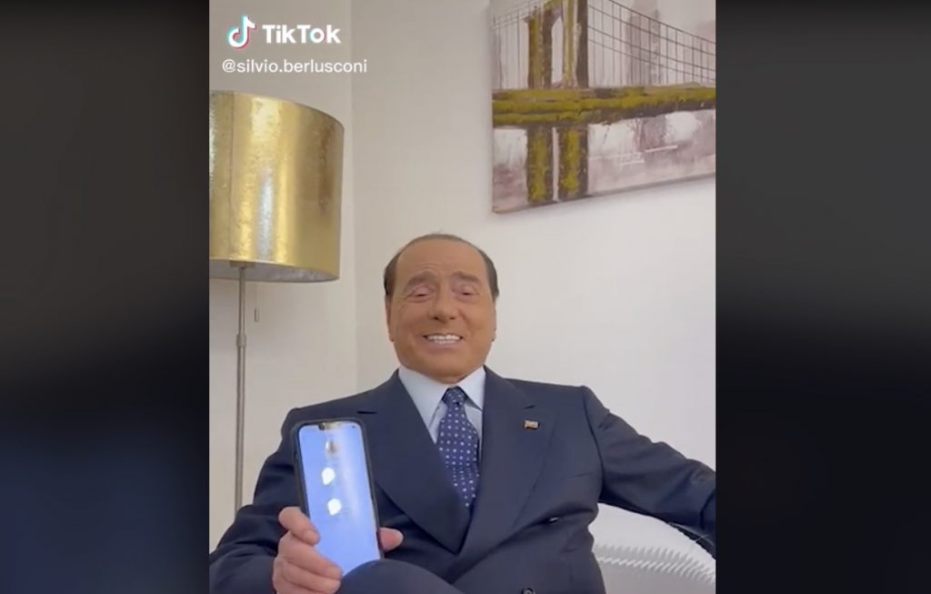 Silvio Berlusconi TikTok eleições Itália