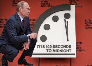 Vladimir Putin relógio do apocalipse guerra Ucrânia bomba nuclear atômica