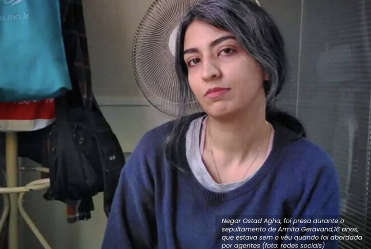 Negar Ostad Agha, jornalista presa pelo Irã ao cobrir morte de jovem no metrô