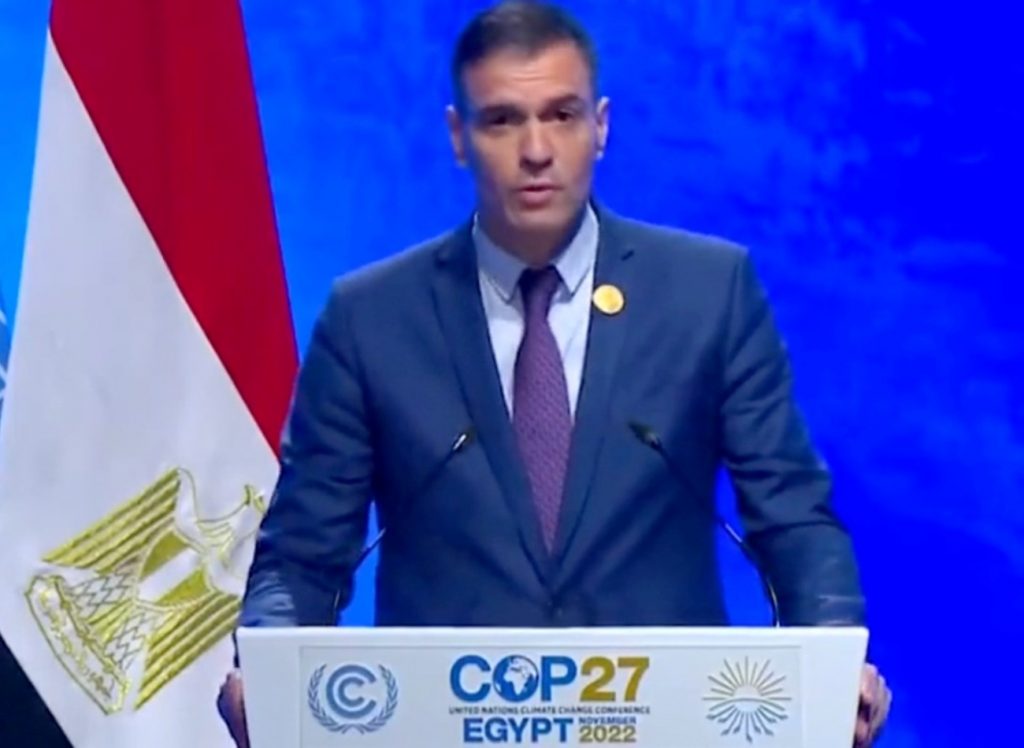 Pedro Sánchez primeiro-ministro Espanha COP27