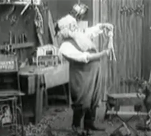 Papai Noel no primeiro filme de cinema com o Bom Velhinho, The Night Before Christmas Santa Claus, de 1905