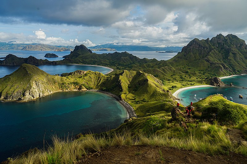 panorama ilha padar fotografia de natureza Indonésia