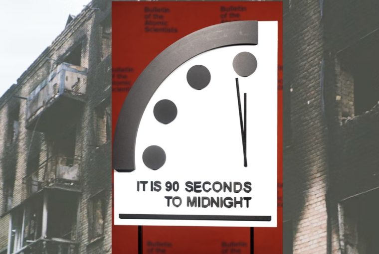 Relógio do Fim do Mundo Doomsday Clock guerra Ucrânia Rússia