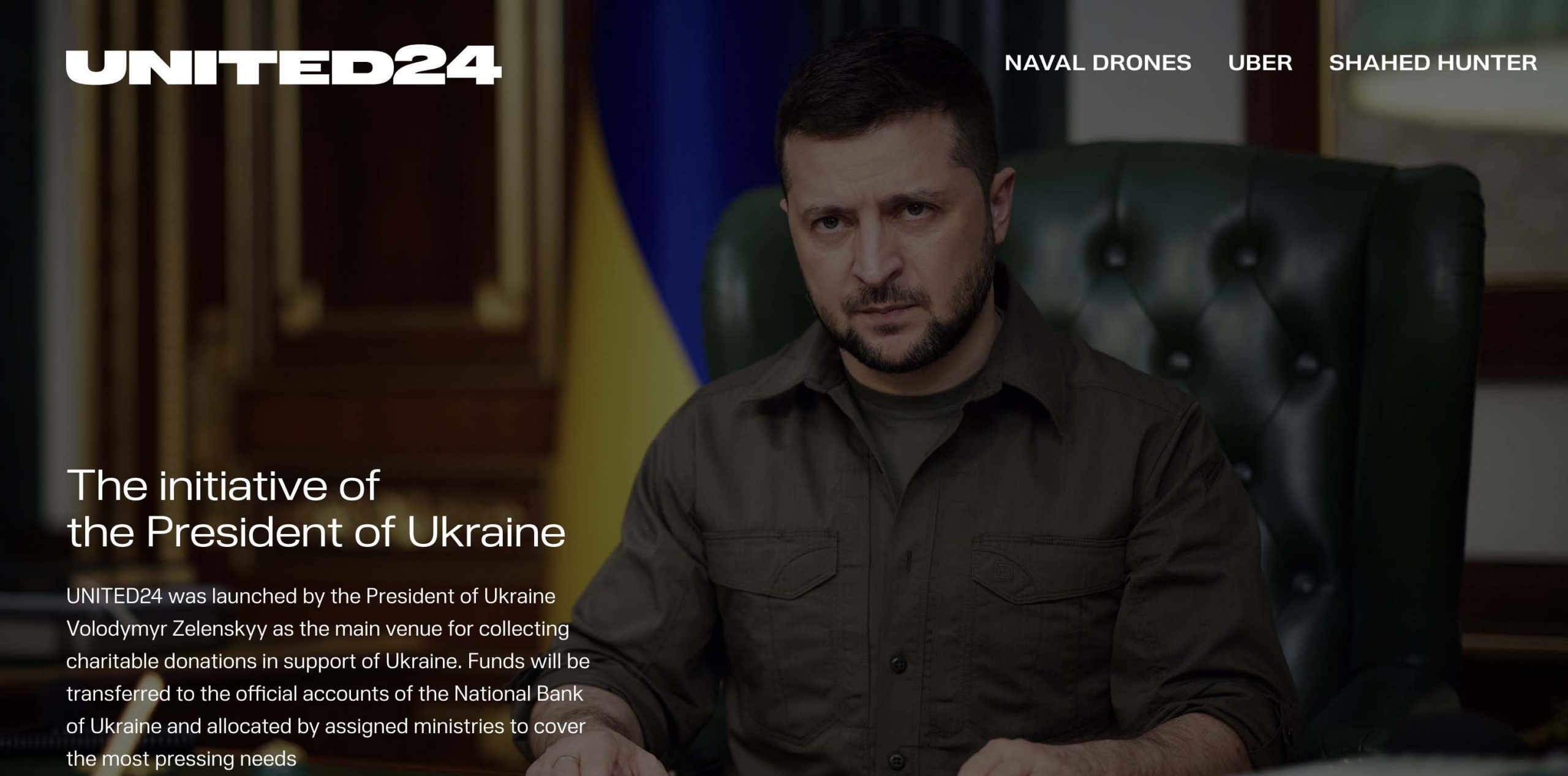 United24 Ucrânia Volodymyr Zelensky