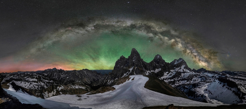 brilho noturno nas montanhas oncurso de fotografia da natureza EUA