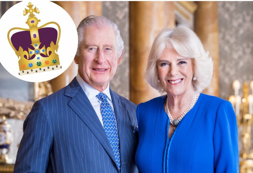 Charles Camilla emoji coroação rei monarquia realeza britânica