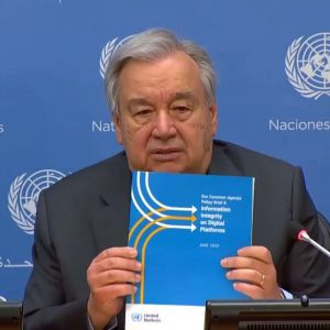 Antonio Guterres, secretário-geral da ONU, em declaração à imprensa