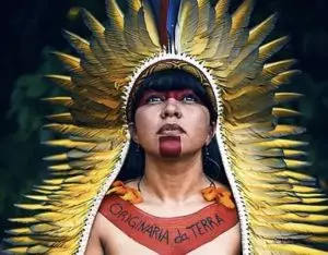Célia Xakriabá teve sua imagem registrada pelo fotógrafo indígena Edgar Kanaykó
