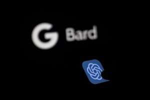 Logomarca Google Bard ChatGPT IA inteligência artificial generativa