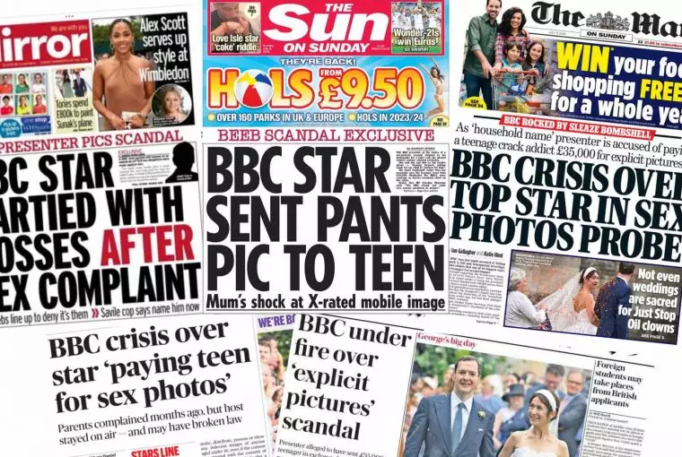 Jornais britânicos mostram caso do apresentador da BBC denunciado por pagar jovem por fotos explícitas