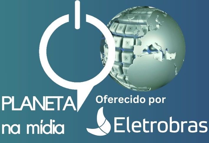 Selo canal Planeta na Mídia MediaTalks informações sobre mudanças climáticas e sustentabilidade ambiental