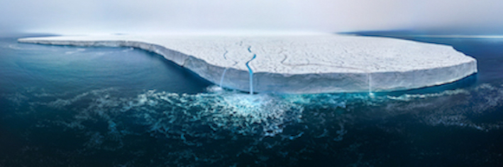 Imagem de calota polar rachada por derretimento do gelo é uma das fotos vencedoras do concurso Nature TTL Photographer of the Year