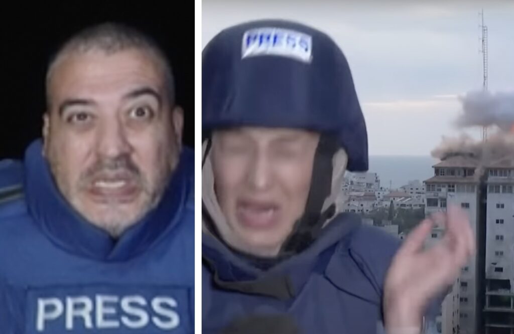 Jornalistas da BBC e Al-Jazeera surpreendidos com explosões em Gaza