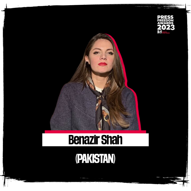 Benazir Shan, jornalista do Paquistão, indicada a um dos prêmios de liberdade de imprensa da RSF em 2023