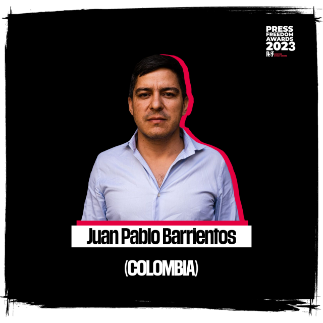 Jornalista Juan Pablo Barrientos, da Colômbia, concorre a prêmio de liberdade de imprensa da RSF