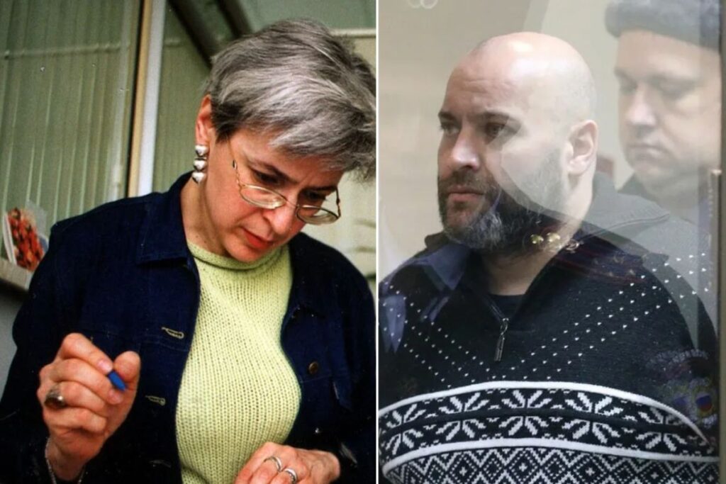 Anna Politkovskaya, jornalista russa morta em 2006, e Sergei Khadzhikurbanov, um dos condenados pelo assassinato