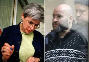 Anna Politkovskaya, jornalista russa morta em 2006, e Sergei Khadzhikurbanov, um dos condenados pelo assassinato