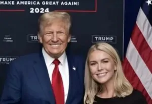 Donald Trump e Karoline Leavitt, a mais jovem Secretária de Imprensa da história da Casa Branca