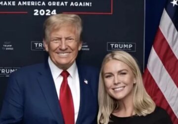 Donald Trump e Karoline Leavitt, a mais jovem Secretária de Imprensa da história da Casa Branca