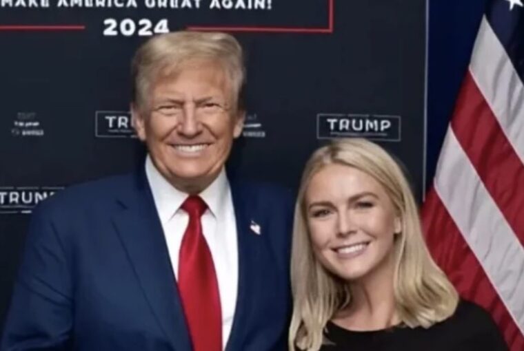 Donald Trump e Karoline Leavitt, a mais jovem Secretária de Imprensa da história da Casa Branca