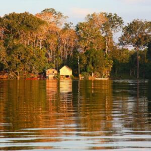 Casa ribeirinha na Amazônia