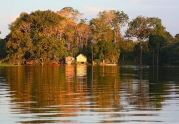 Casa ribeirinha na Amazônia